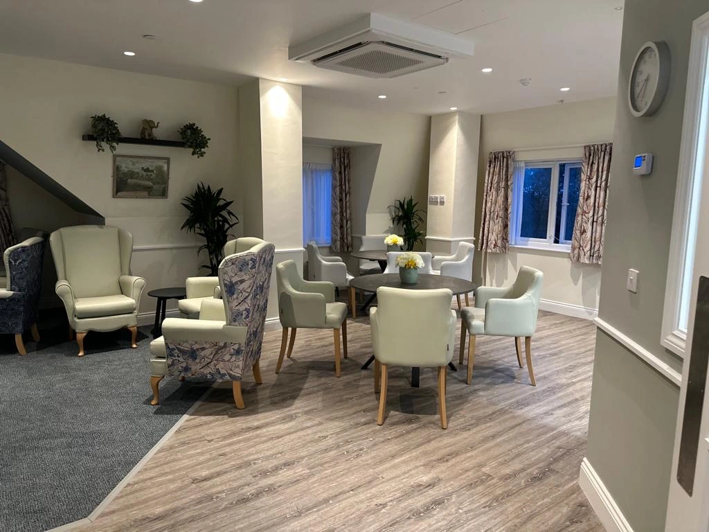 Forest Place Nursing Home modern resident lounge, Buckhurst Hill, Essex