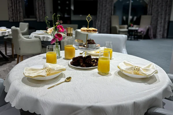 Social afternoon tea during daytime care services at Forest Place Care Home, Buckhurst Hill